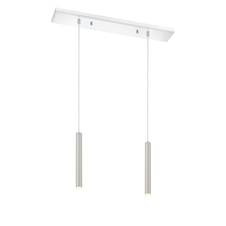 Z-Lite Forest 2 Light Island/Billiard, Chrome & Brushed Nickel 917MP12-BN-LED-2LCH